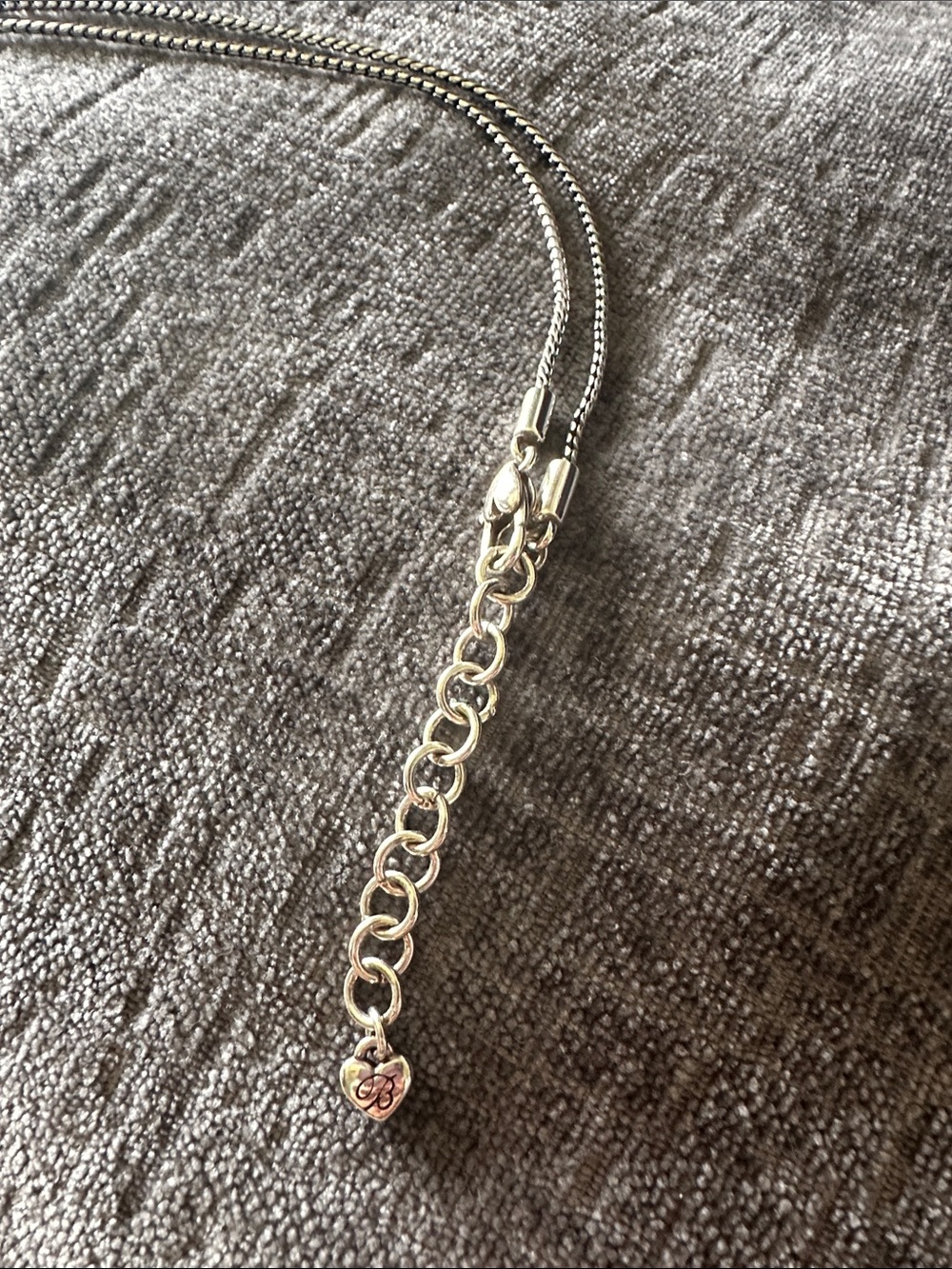 Brighton Reno Heart Badge Clip Necklace Pendant Swarovski 32”-34” Necklace - Picture 3 of 5